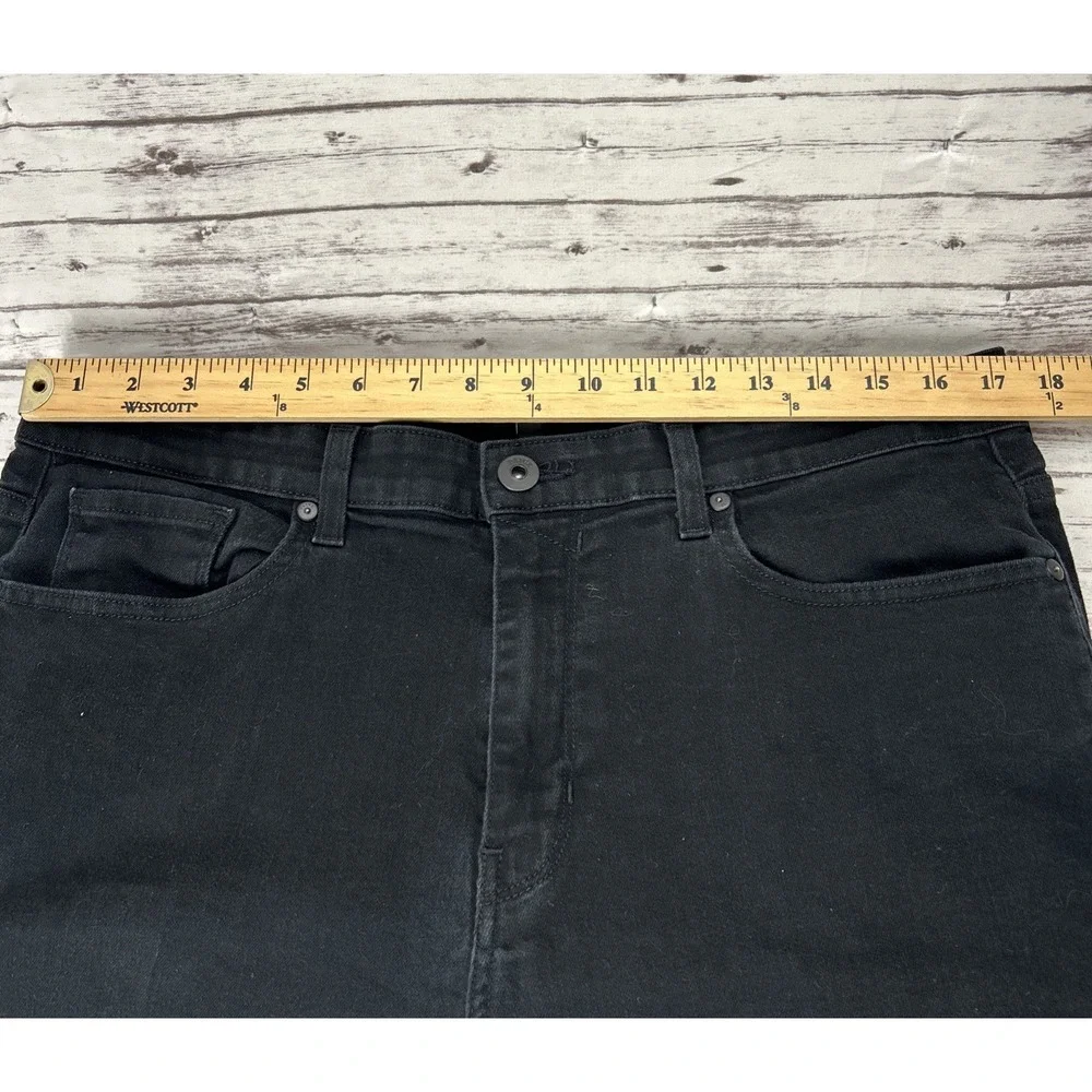 PAIGE Federal Black Straight Leg Jeans Men's Size 34x29 Stretch Made In USA EUC